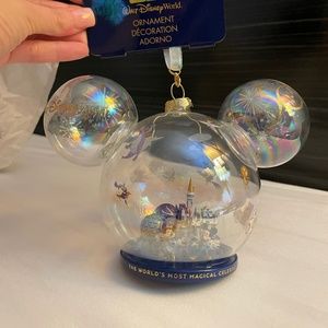 Disney World Glass Ornament 50th Anniversary
